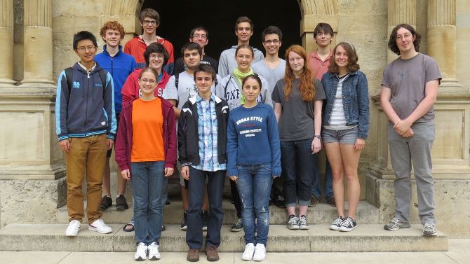 The 2013 CMI-PROMYS Scholars and Oxford Masterclasses participants with 2013 Oxford Masterclasses Director, Professor David Conlon (photo courtesy of Wadham College)