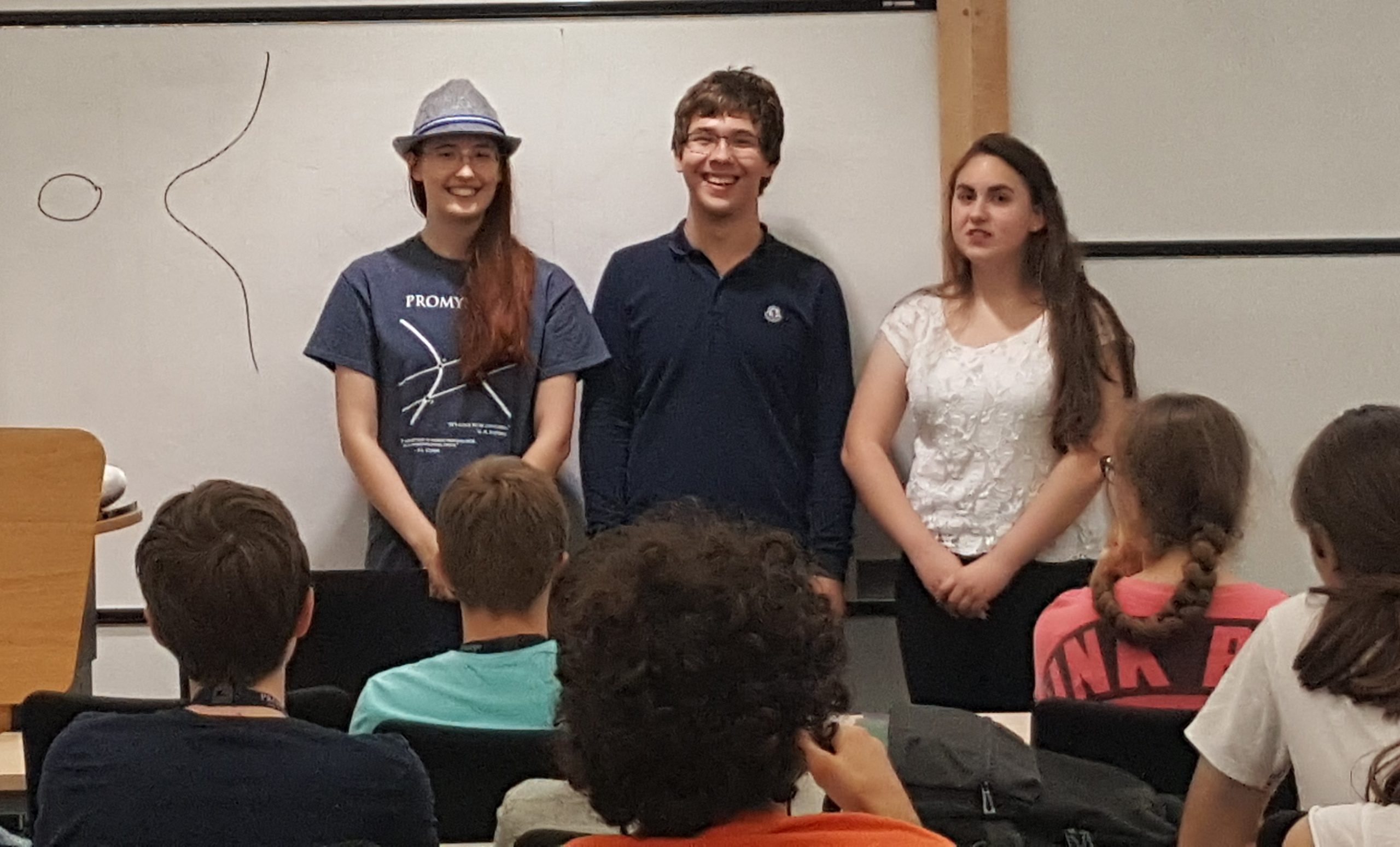 Returning students present their research